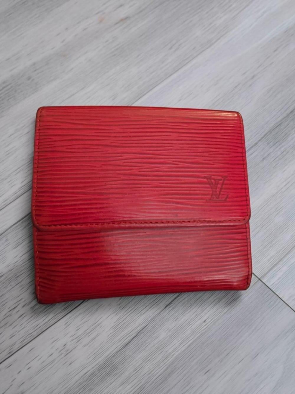 Louis Vuitton Red Epi Leather Compact Wallet